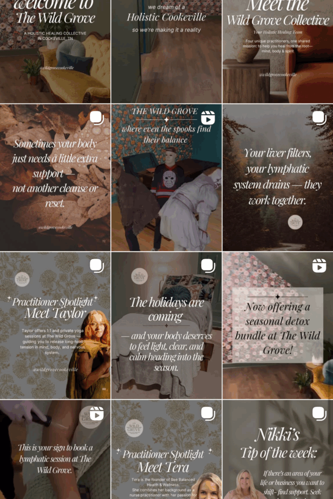 IG grid for social media management cookeville tn